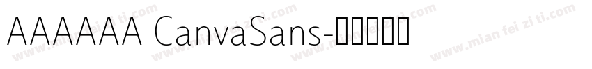 AAAAAA CanvaSans字体转换